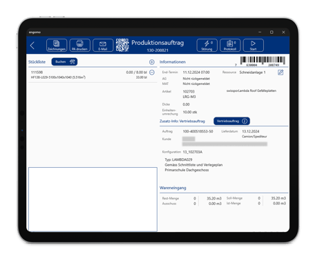 Swisspor Anwendung Produktionsaufträge